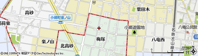 愛知県一宮市千秋町加納馬場梅塚33周辺の地図