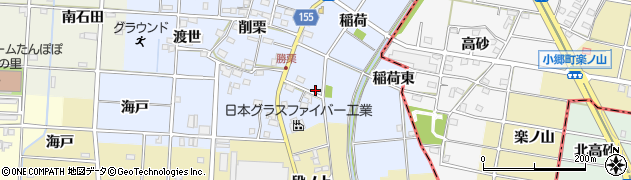 愛知県一宮市千秋町勝栗（向得西）周辺の地図