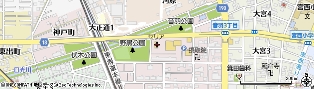 １００円ショップセリア　一宮音羽店周辺の地図