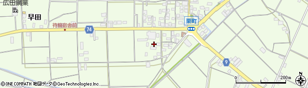 京都府綾部市栗町野佃周辺の地図