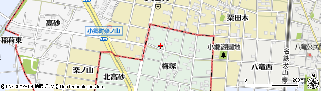 愛知県一宮市千秋町加納馬場梅塚36周辺の地図