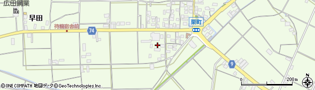 京都府綾部市栗町（野佃）周辺の地図