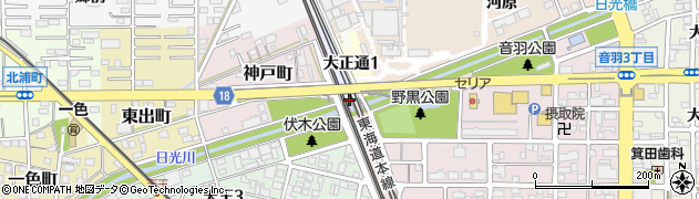 愛知県一宮市一宮葭原周辺の地図