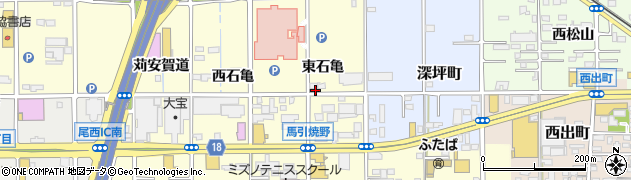 愛知県一宮市開明（東石亀）周辺の地図