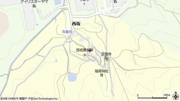 〒521-0024 滋賀県米原市西坂の地図