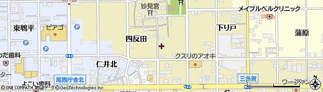 愛知県一宮市三条四反田61周辺の地図