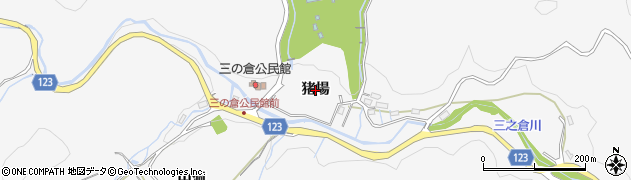 岐阜県多治見市三の倉町（猪場）周辺の地図