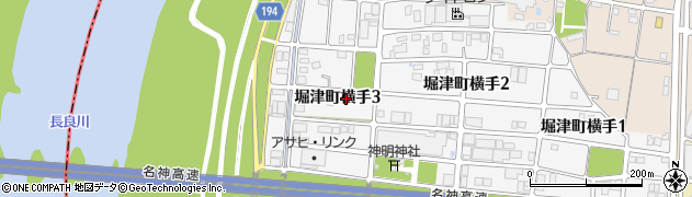 岐阜県羽島市堀津町横手周辺の地図