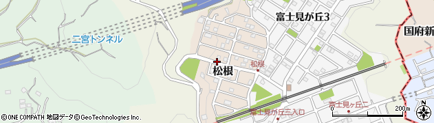 神奈川県二宮町（中郡）松根周辺の地図