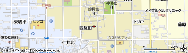 愛知県一宮市三条（四反田）周辺の地図