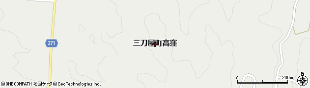 島根県雲南市三刀屋町高窪周辺の地図