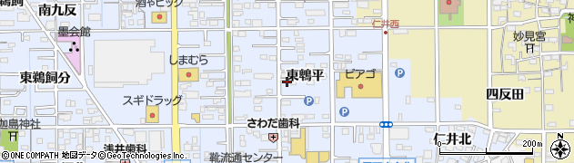 愛知県一宮市小信中島東鵯平周辺の地図