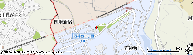 石神台西公園周辺の地図