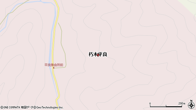 〒520-1432 滋賀県高島市朽木平良の地図