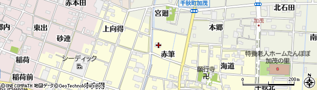 愛知県一宮市千秋町浮野赤筆71周辺の地図