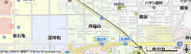 愛知県一宮市今伊勢町宮後西松山周辺の地図