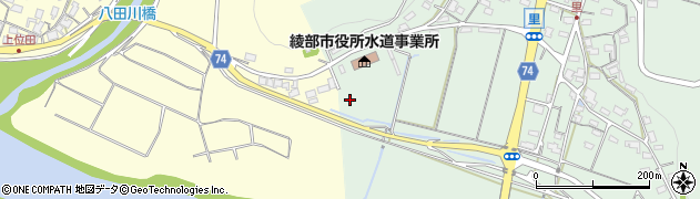 京都府綾部市里町（馬草）周辺の地図