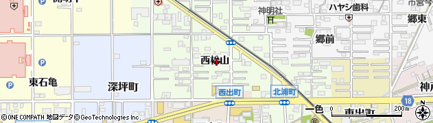愛知県一宮市今伊勢町宮後西松山43周辺の地図