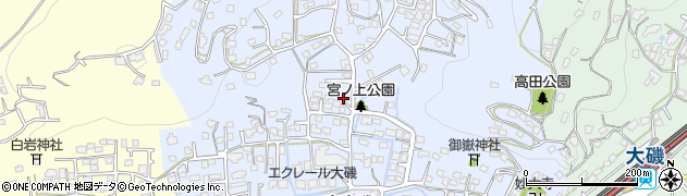 神奈川県大磯町（中郡）東小磯周辺の地図