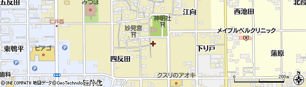 愛知県一宮市三条四反田69周辺の地図