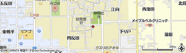 愛知県一宮市三条四反田70周辺の地図