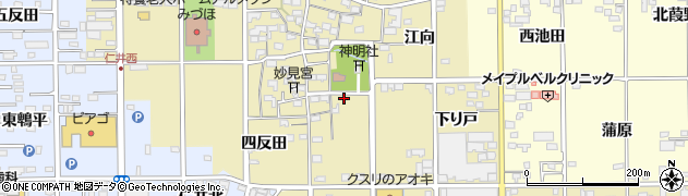 愛知県一宮市三条四反田71周辺の地図
