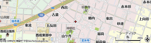 愛知県一宮市定水寺神明社裏6周辺の地図