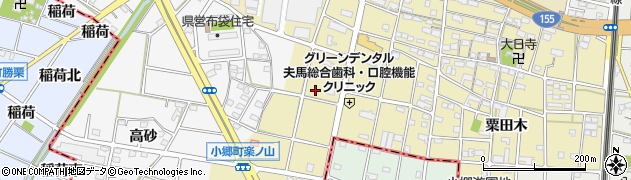 愛知県江南市小郷町西ノ山105周辺の地図
