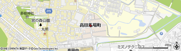 岐阜県養老町（養老郡）高田馬場町周辺の地図