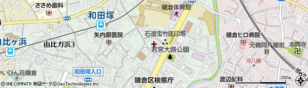 神奈川県鎌倉市由比ガ浜2丁目周辺の地図