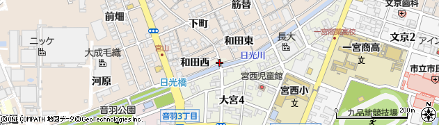 愛知県一宮市杉戸町周辺の地図