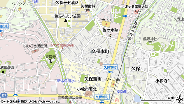 〒485-0005 愛知県小牧市久保本町の地図