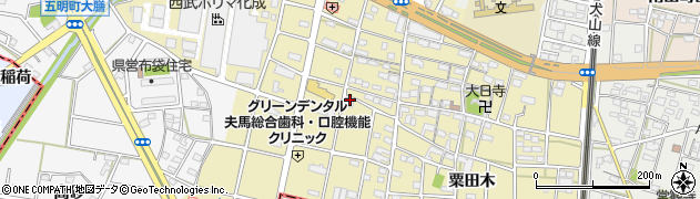 愛知県江南市小郷町伍大力周辺の地図