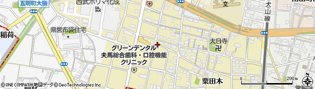 愛知県江南市小郷町（伍大力）周辺の地図