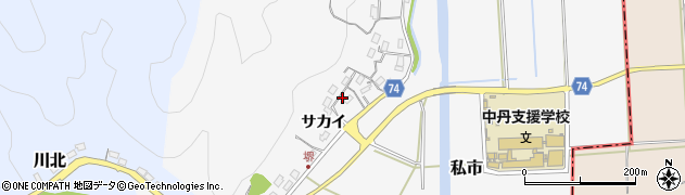 京都府福知山市私市堺周辺の地図