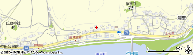 京都府綾部市位田町（市場）周辺の地図