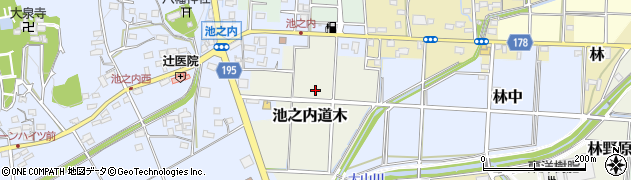 愛知県小牧市池之内道木周辺の地図