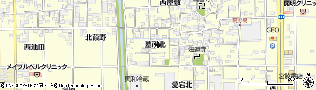 愛知県一宮市開明（墓所北）周辺の地図