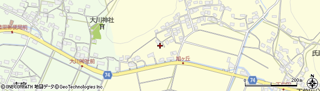 京都府綾部市位田町（岼）周辺の地図