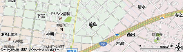 愛知県一宮市西大海道（前島）周辺の地図