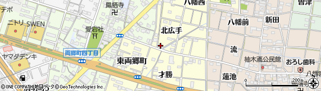 愛知県一宮市大赤見北広手17周辺の地図