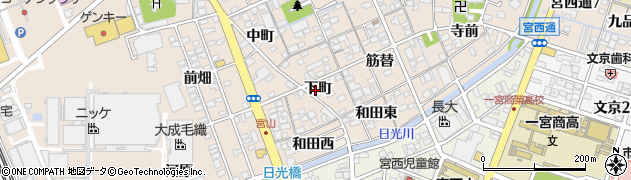 愛知県一宮市今伊勢町本神戸（下町）周辺の地図