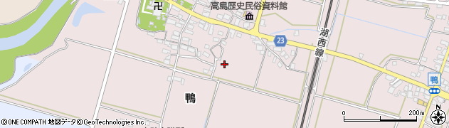 滋賀県高島市鴨周辺の地図