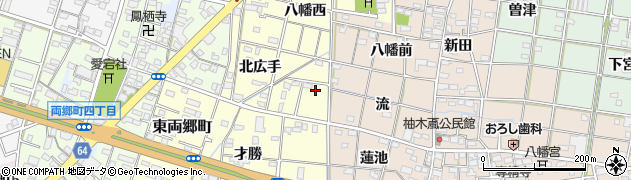 愛知県一宮市大赤見南広手周辺の地図