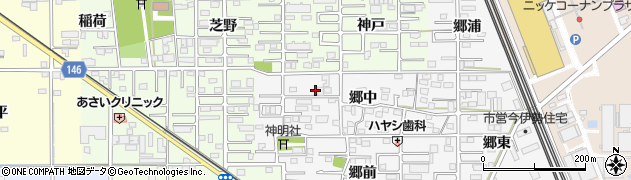 愛知県一宮市今伊勢町新神戸郷中23周辺の地図