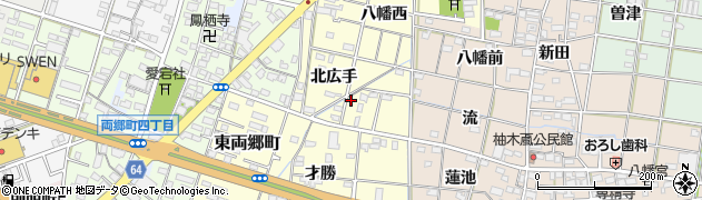 愛知県一宮市大赤見北広手22周辺の地図