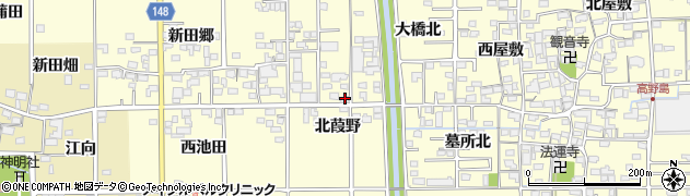愛知県一宮市開明（北葭野）周辺の地図