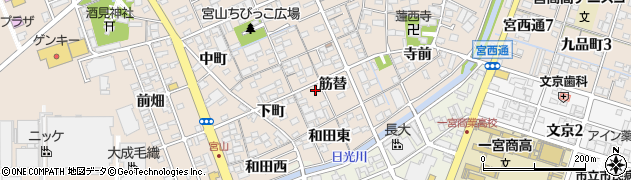 愛知県一宮市今伊勢町本神戸筋替21周辺の地図