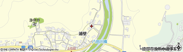 京都府綾部市位田町（浦壁）周辺の地図