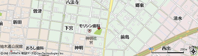 愛知県一宮市西大海道郷前50周辺の地図